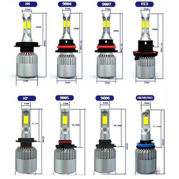 Durable Premium 2pcs Car LED Headlight Bulbs C6 H4 Dual High / Low Beam Headlamps Lights 6000K - Image 3