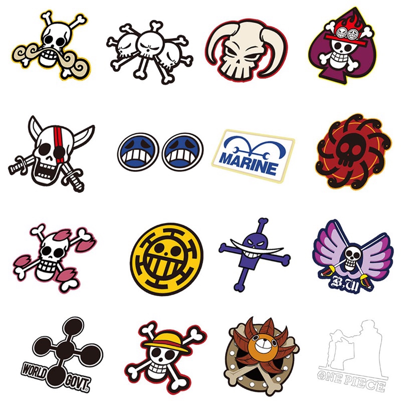 One Piece Pirates Group Logo Car Sticker Personality Doodle Creative Sticker Shopee Malaysia