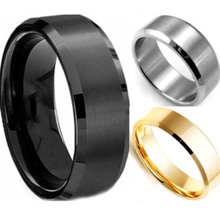 Cool Simple Men Ring Black Gold Silver Polishing Finger Ring Jewelry for man