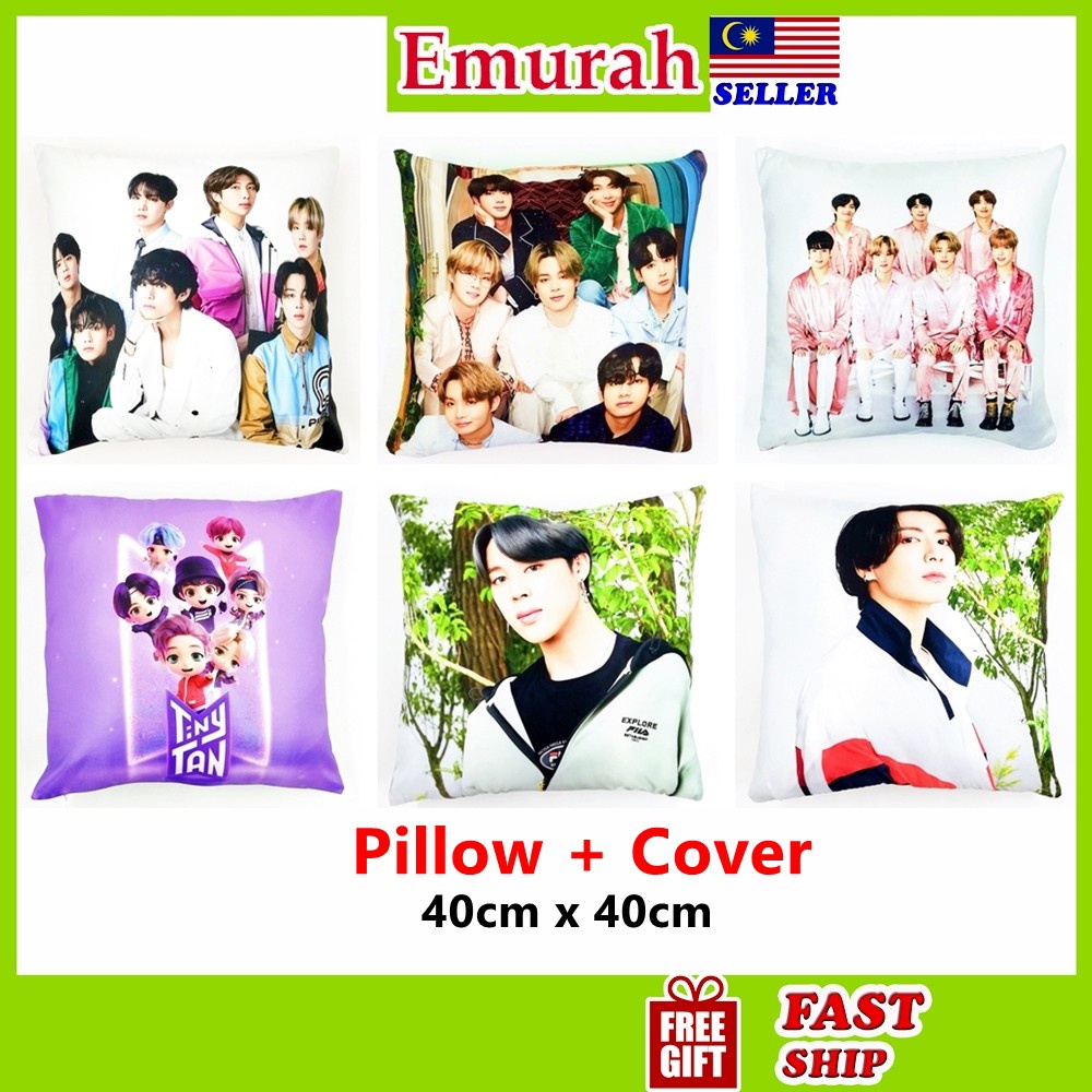 New Product Sale Bts Pillow Pillow Inner Cushion Cover Blackpink Exo Twice Svt Skz Jungkook Jimin V Got7 Bantal Shopee Malaysia