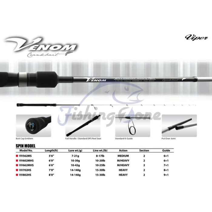 Viper Venom Spinning Rod | Shopee Malaysia