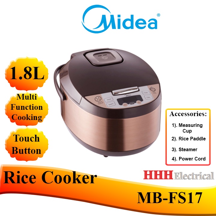 Midea Digital Rice Cooker MBFS17 1.8L Touch Button on Panel Shopee Malaysia