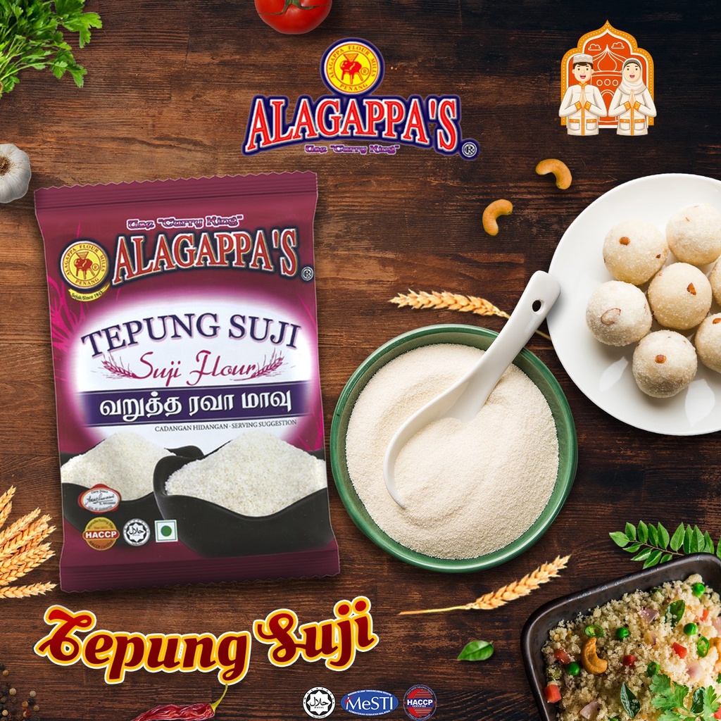 Alagappa's Tepung Semolina Suji Original / Alagappa's Original Roasted Semolina Suji Flour