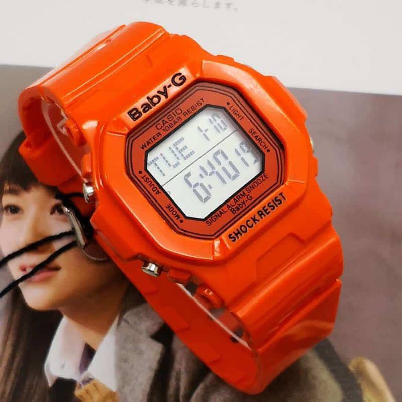 baby g orange watch