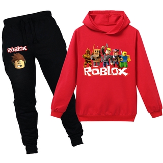 Children Sets Roblox Boys Clothes Long Sleeve Hoodie Pants Kids Suit 2pc Costumes Cotton N1 Shopee Malaysia - cheap robux pants for boys