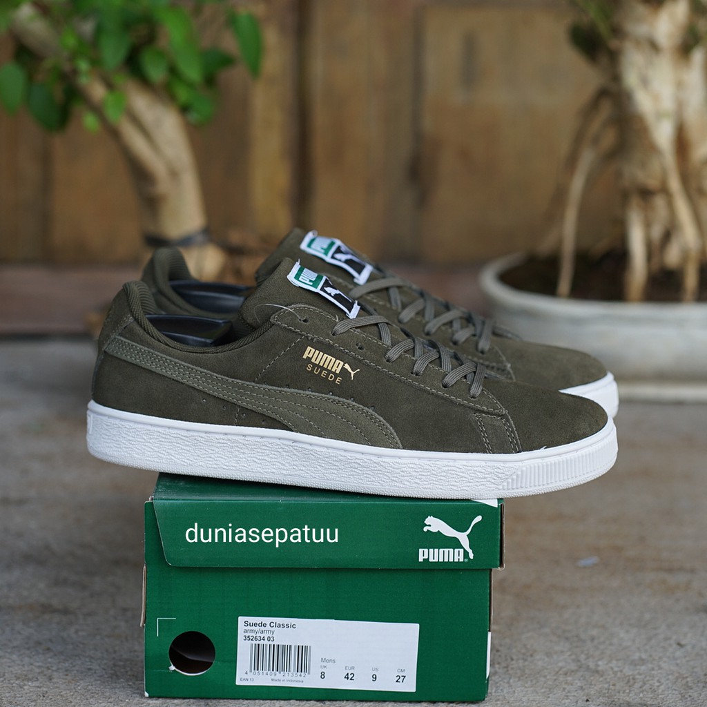 puma suede green mens