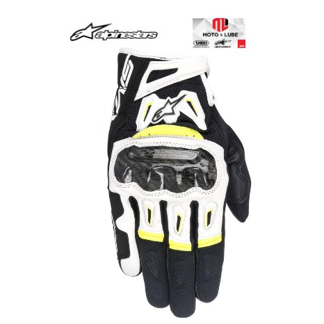 Alpinestars Smx 2 Air Carbon V2 Leather Gloves Black White Yellow Shopee Malaysia