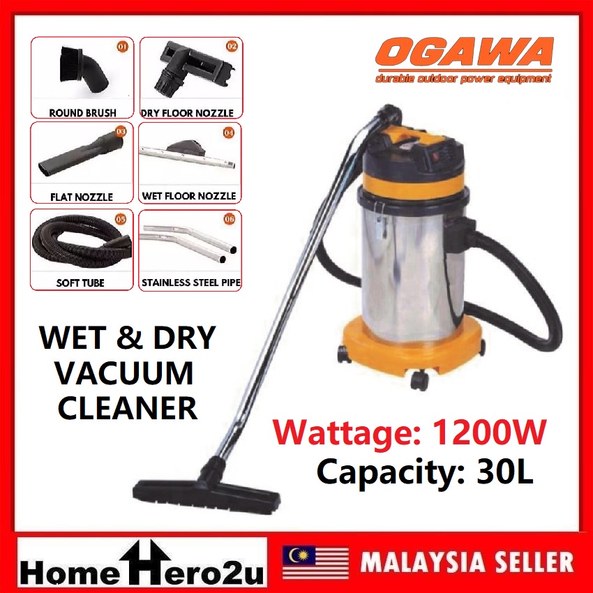 Ogawa BF575 Stainless Steel Industrial Wet And Dry Vacuum Cleaner 30L ...