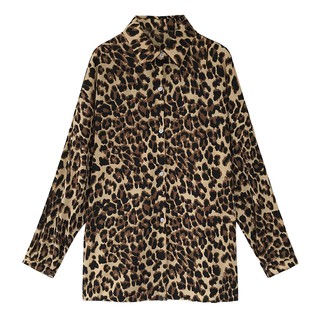 Fashion Leopard Blouse  Plus  Size  Long Shirt Fashion Women 