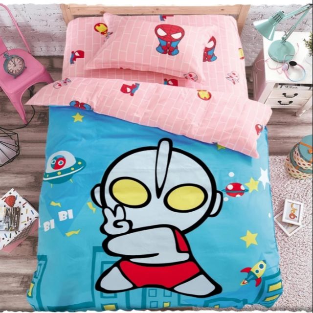 1200tc Super Single Bedsheet Bedding Set With Comforter Ultraman