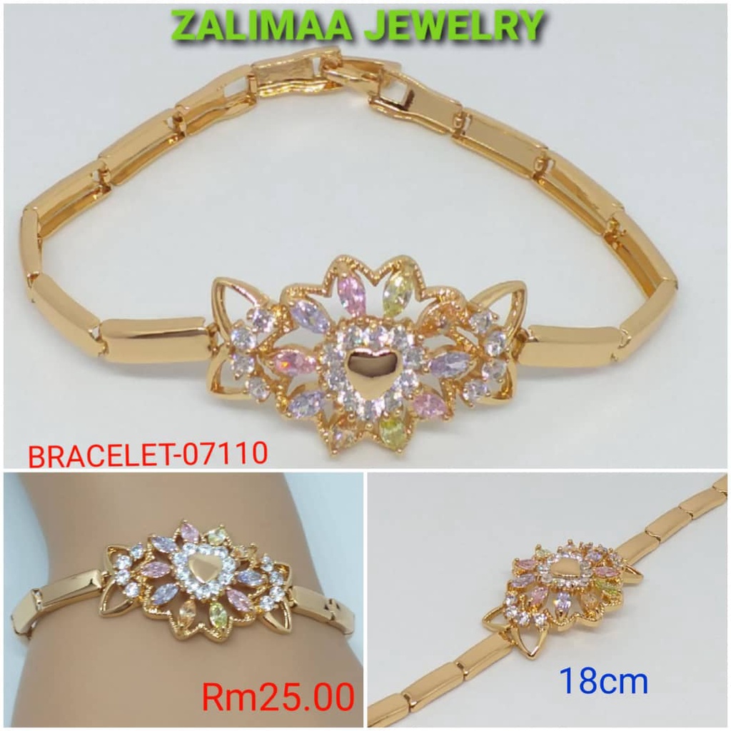 BISA COD XUPING FASHION ACCESSORIES KOREA GELANG WANITA GOLD CHAIN BRACELET DIAMOND ZIRCONIA SUPER PREMIUM 07110