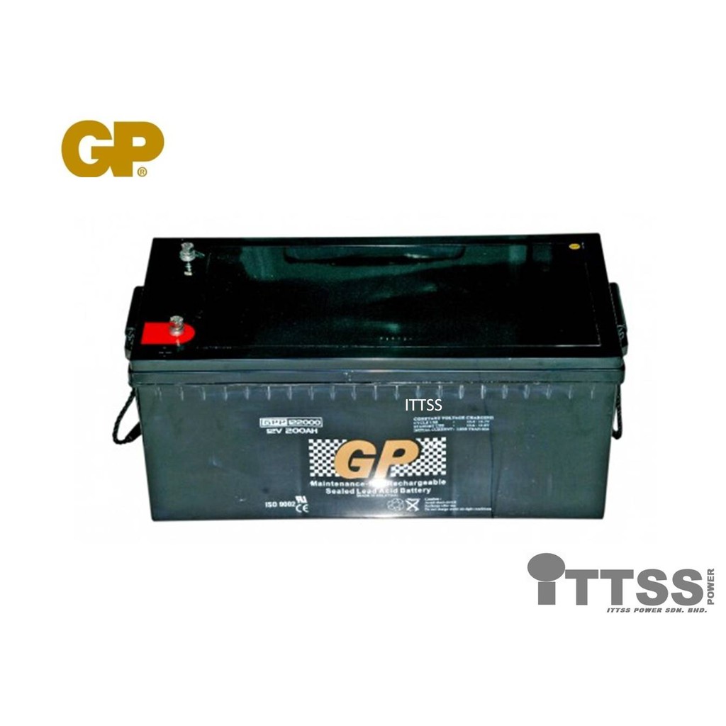 GP Back Up Battery 12V 200AH Rechargeable Sealed Lead Acid VRLA Battery for ups , fire pump ...