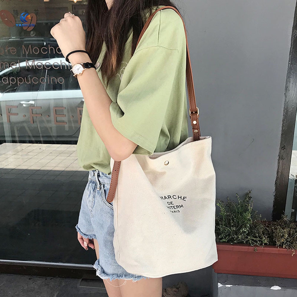 Multifunction Printing Messenger Bag Shoulder Casual Shopping Canvas Bag Shopee Malaysia