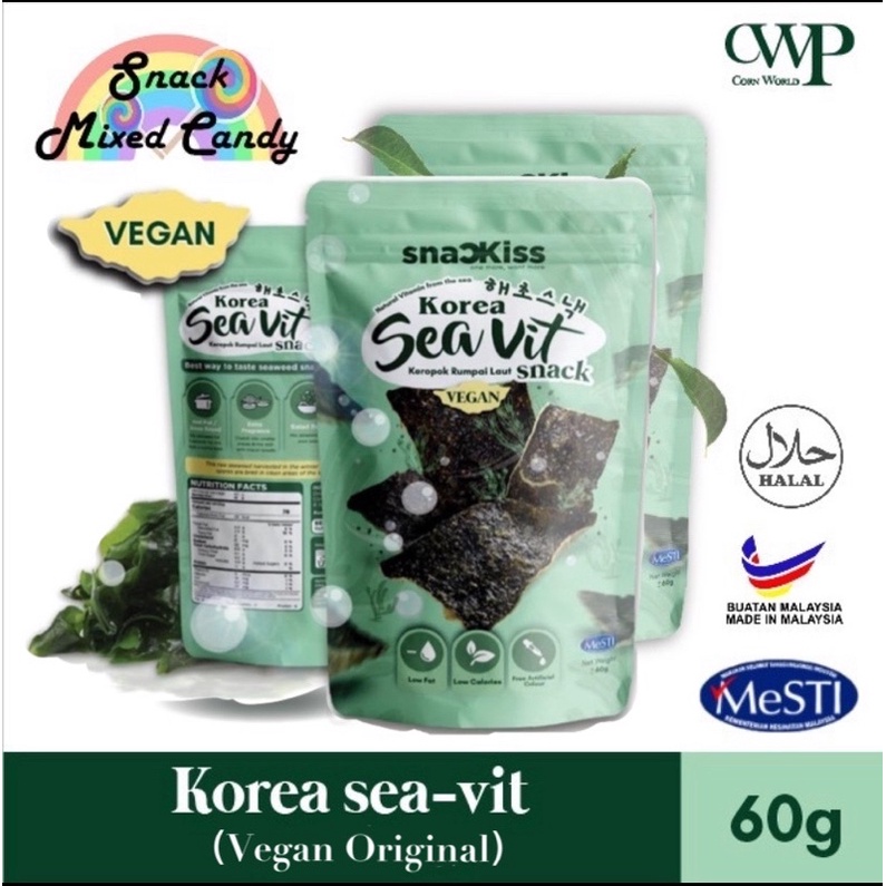 Crunchy Korea Seaweed Snack Sea Vit By Snackiss Snacks Rumpai Laut Snek 韩国炸紫菜 海苔