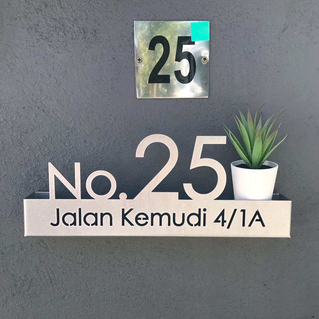 Modern 3d Fold Casing House Number Address Sign Shopee Malaysia