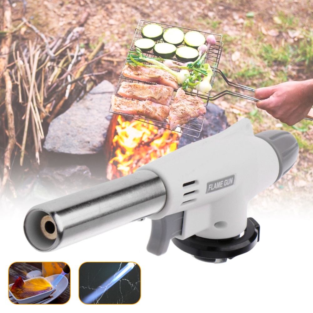 Flame Gun Gas Welding-Burner Torch Kitchen Barbecue Torch Burner for Cooking Heating Desserts Camping BBQ 气罐喷火枪头