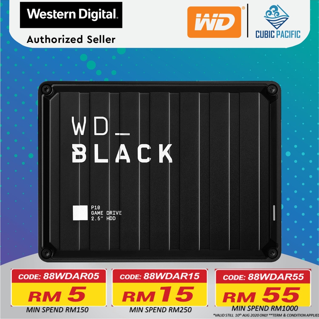 Western Digital WD Black P10 Game Drive 2TB/4TB/5TB USB3.2 