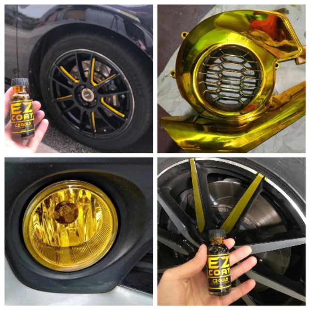 Chromegold Chrome Colour Paint Ez Coat C2 Gold Shopee Malaysia