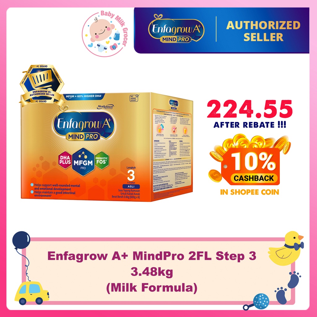 Enfagrow A+ MindPro 2FL Step 3 - 3.48kg (Milk Formula)