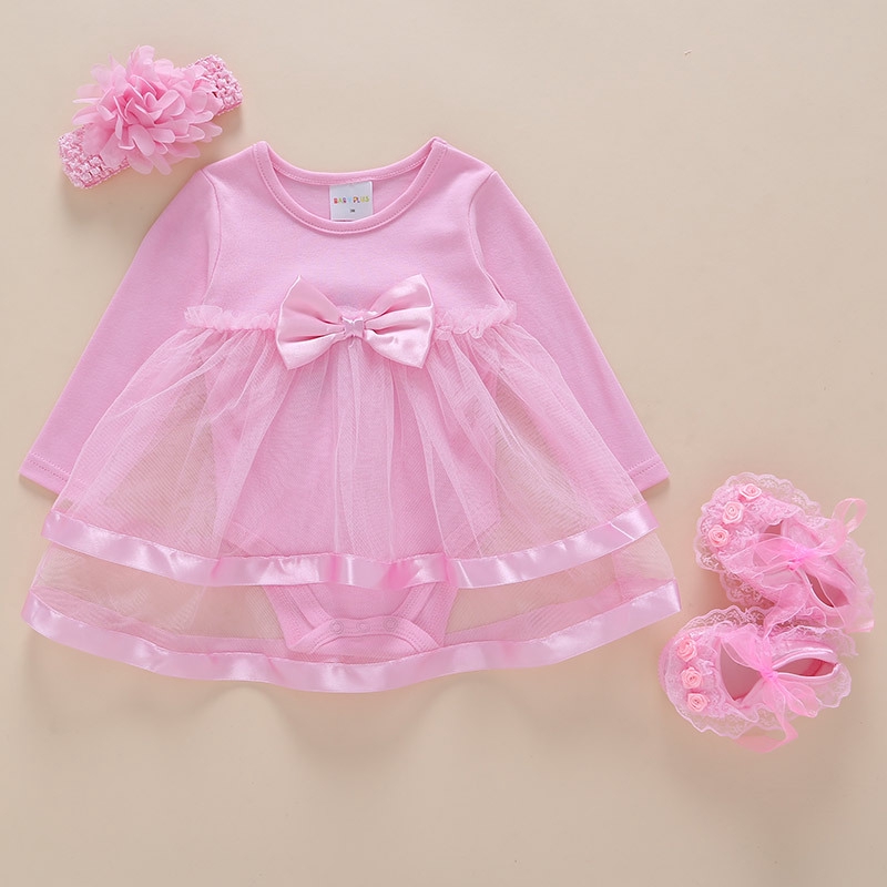 long sleeve newborn dress