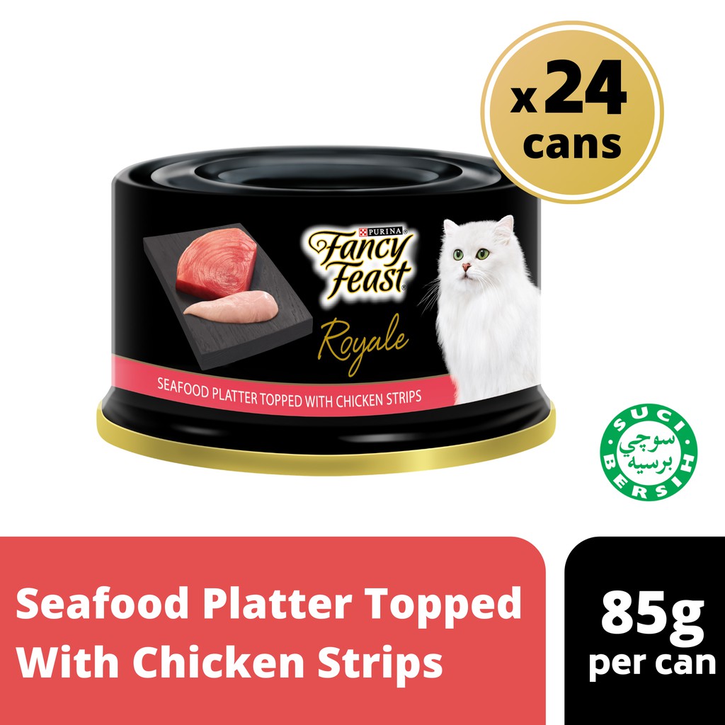 FANCY FEAST Royale Seafood Platter Topped With Chicken ...