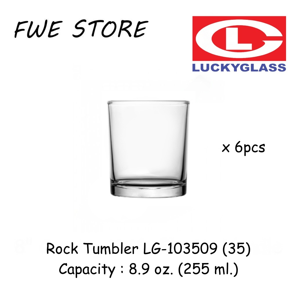 Lucky Glassware LG-35 Rock Tumbler Set of 6pcs - 8.9 oz. (255 ml.)