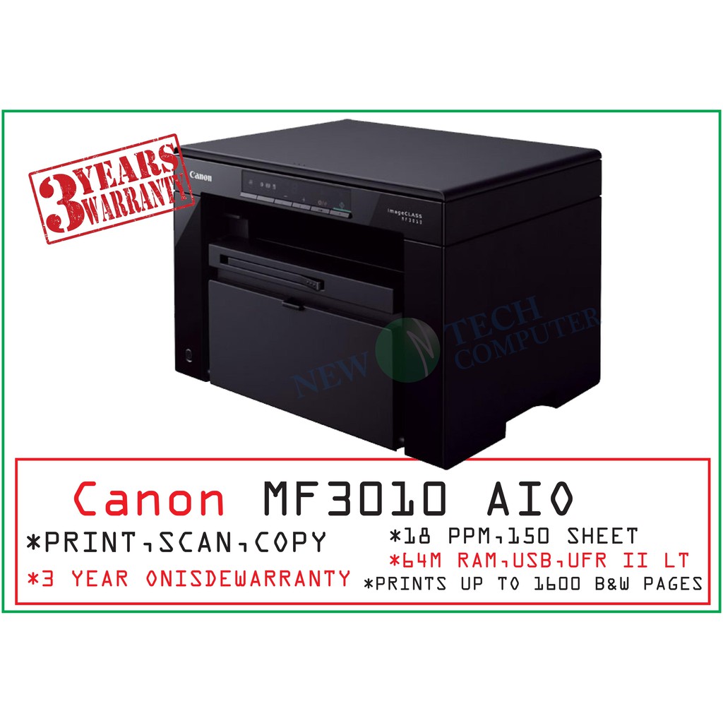 CANON MF3010 ALL-IN-ONE LASER PRINTER | Shopee Malaysia