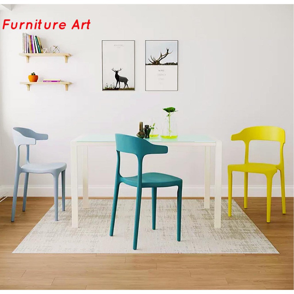 Furniture Art Dinning Chair/ Plastic Chair / Office chair / Study Chair /  Kerusi Makan / Kerusi Plastik/ Kerusi Pejabat | Shopee Malaysia