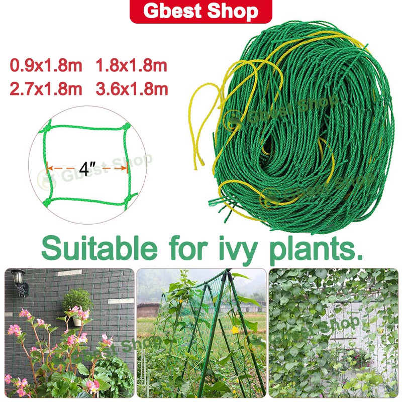 Climbing Net Plant Support Flower Planting Netting rellis Net Garden Tools Jaring Tanaman Plastik Alat Berkebun 植物网种植