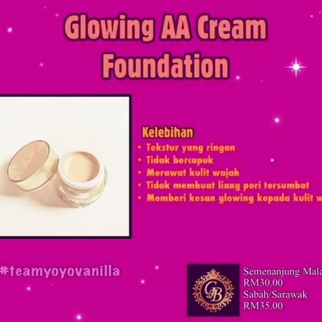 Buy Aa Cream Foundation Glowing Beauty Skincare Seetracker Malaysia