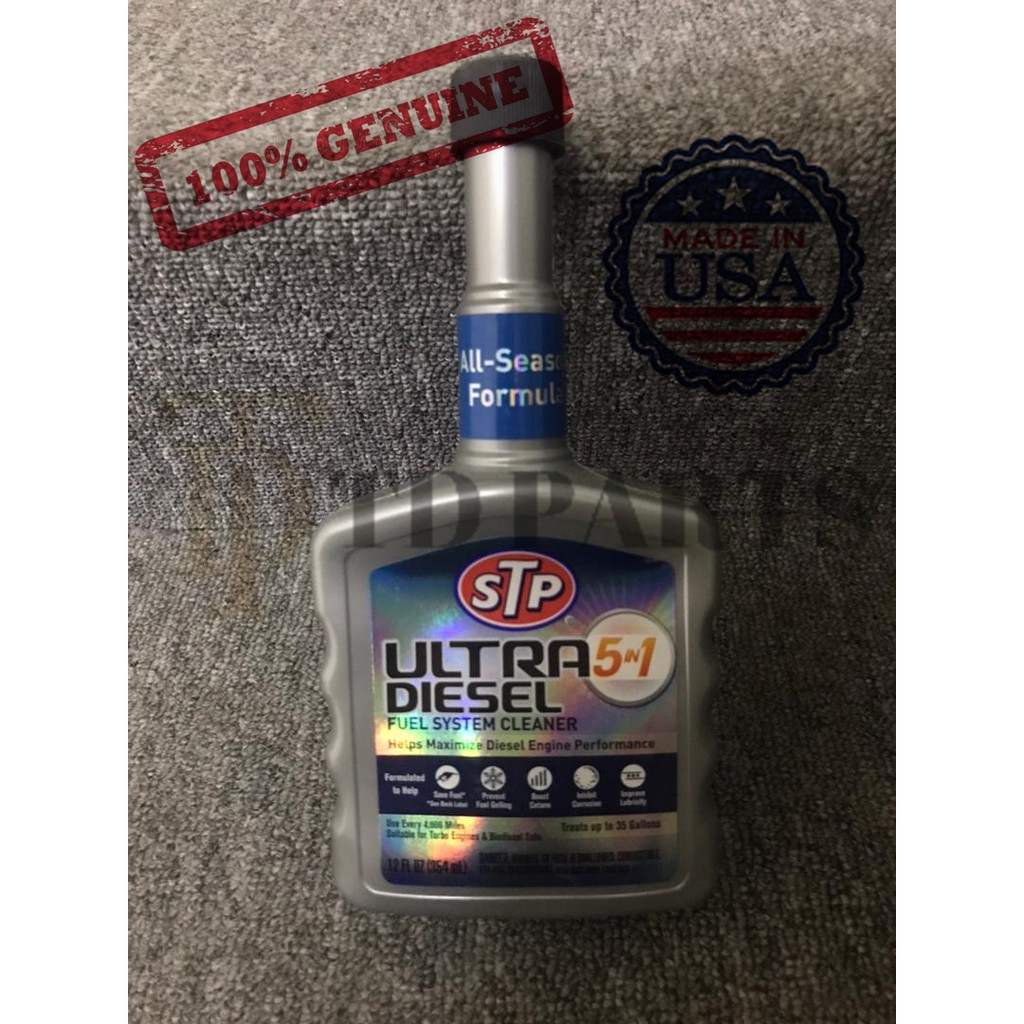 100 GENUINE STP ULTRA 5 IN 1 DIESEL FUEL SYSTEM CLEANER 354ML Shopee