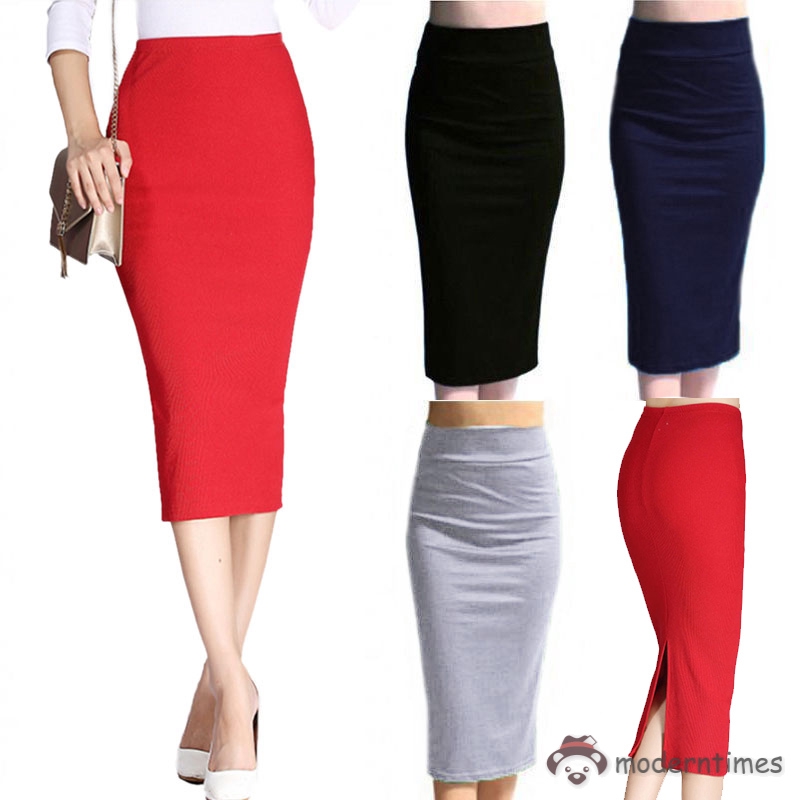 cotton bodycon skirt