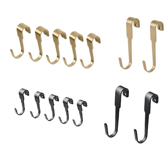 HULTARP Kitchen Rail Hooks / Kitchen Hooks / Hanging Hooks , black