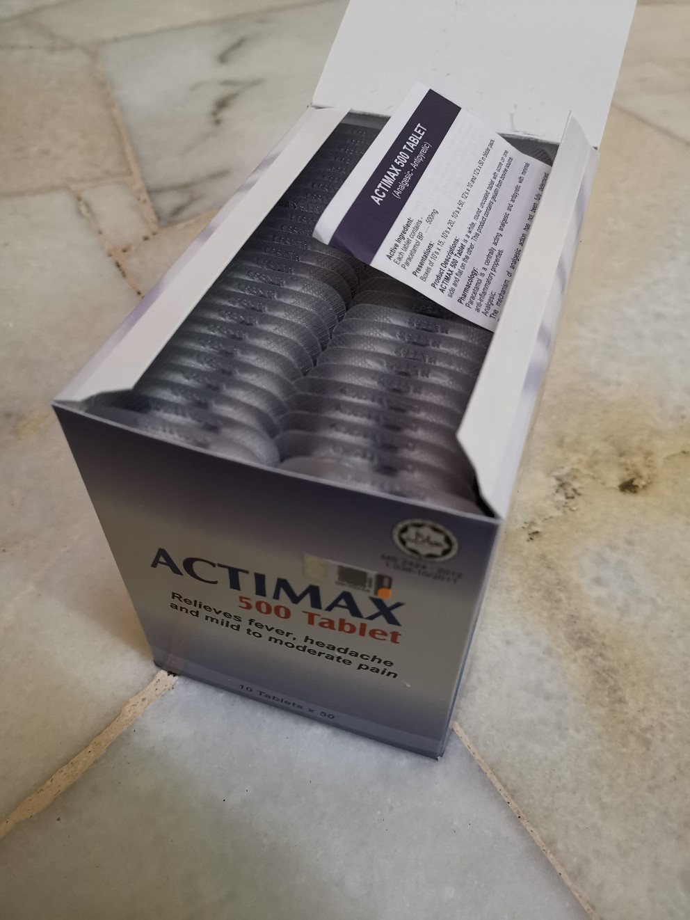Actimax 500 Paracetamol 50x10 S Shopee Malaysia