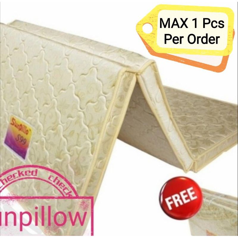 Sunpillow S99 Latex feel Rubber foam Tilam Bujang Lipat/ Foldable