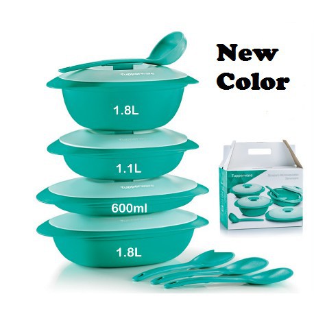 [READY STOCK] Tupperware Blossom Microwaveable Serveware Serving Set (8) with Gift Box