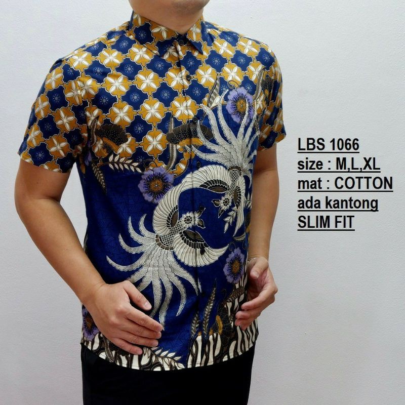 slim fit batik shirt