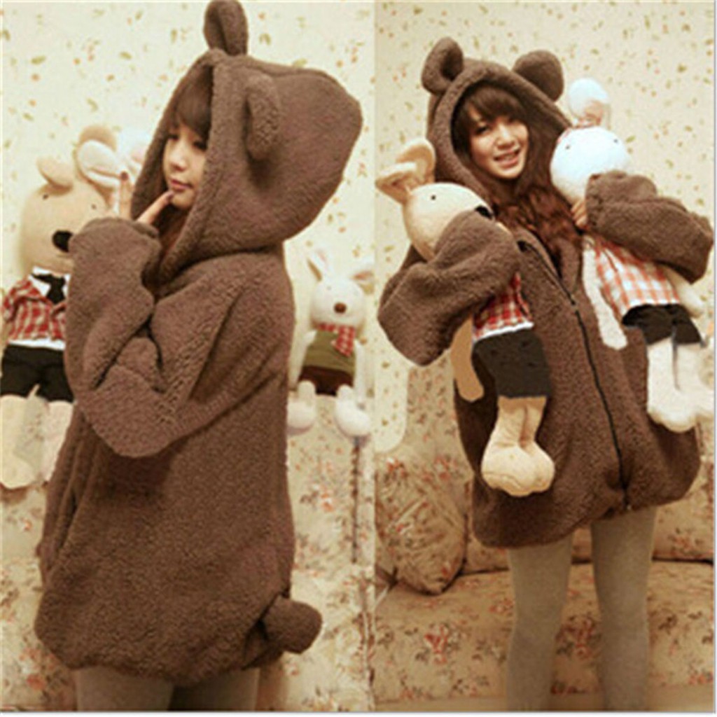 furry bear hoodie