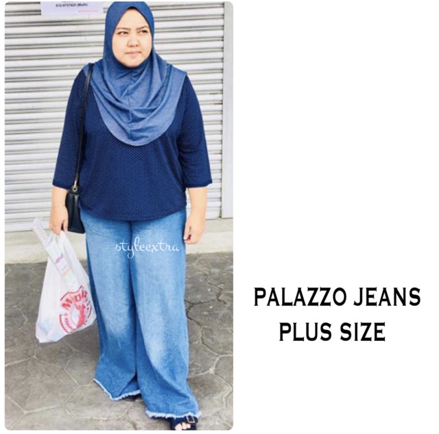 palazzo jeans plus size