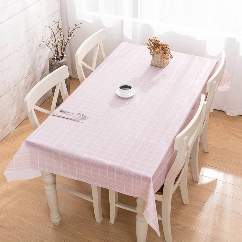 ️[Ready Stock]Alas Meja Kain Table Cloth Dustproof Waterproof Anti Oil/ Dust Dining Tablecloth Cover for Home 137x183cm