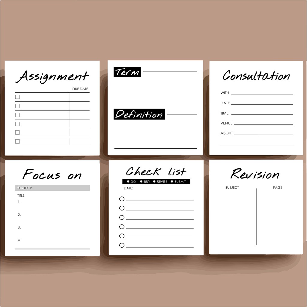80pcs 80gsm Student Memo Note Set / To Do List Memo Pad / Reminder