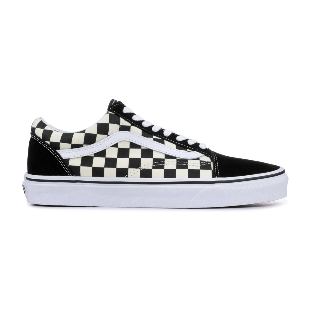 checkered tie up vans