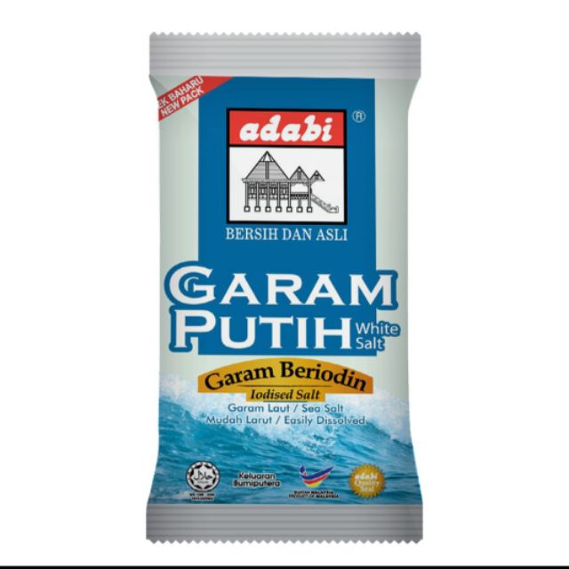 Garam Putih Jenama Adabi White Salt Shopee Malaysia