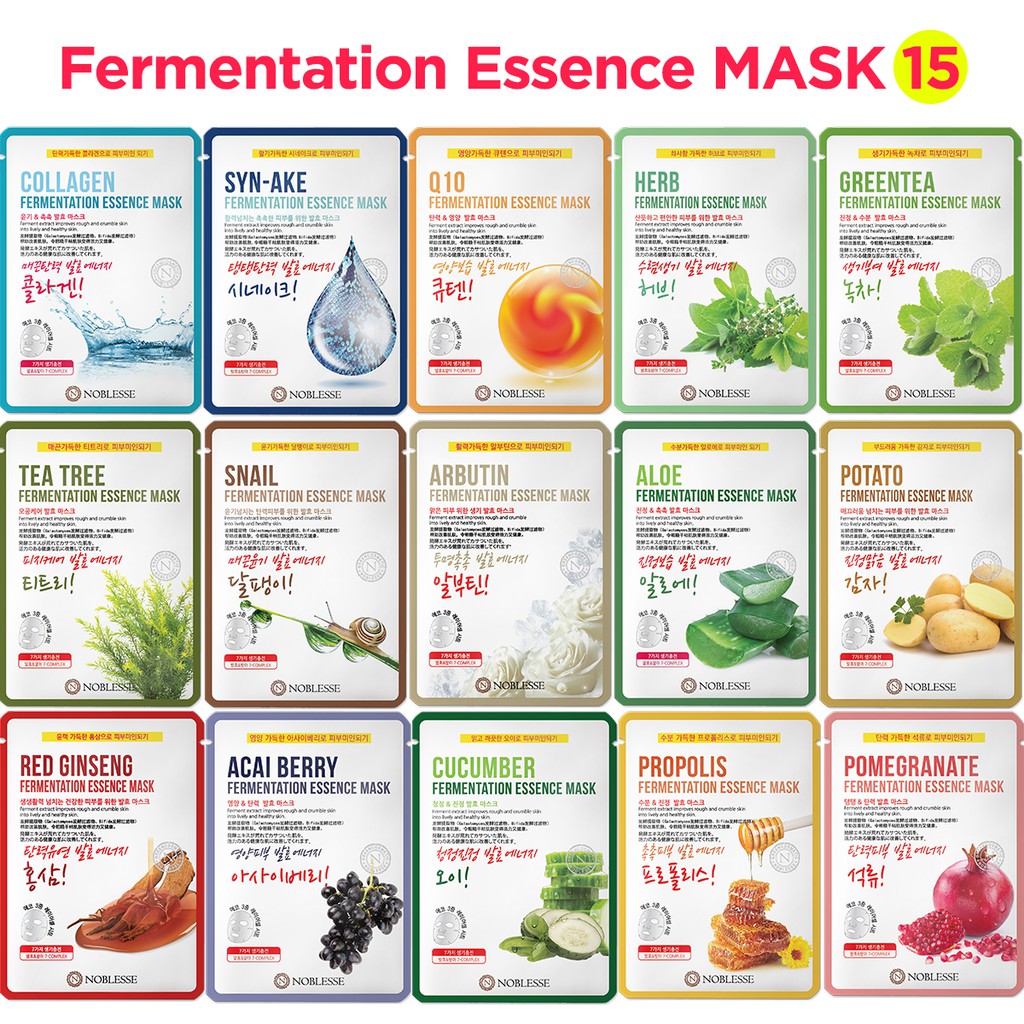 From Korea Noblesse Mask Pack Facial Care Mask Sheet Made In