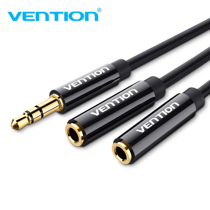 Vention Headphone Splitter 3.5mm Audio Stereo Y Splitter Extension Cable Male to Female Dual Headphone Aux Jack Adapter