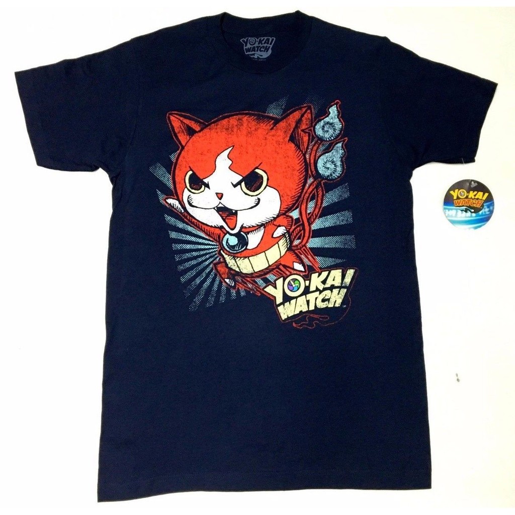 Anime Yo-Kai Yokai Watch Jibanyan T-Shirt 100% Birthday Present Black Shopee Malaysia