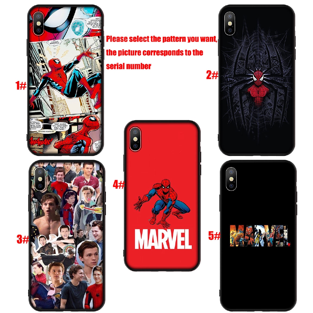 iPhone 6 6s 7 8 Plus XR X XS 11 Pro Max Soft Silicone Black Phone Case  Marvel SpiderMan Tom Holland | Shopee Malaysia