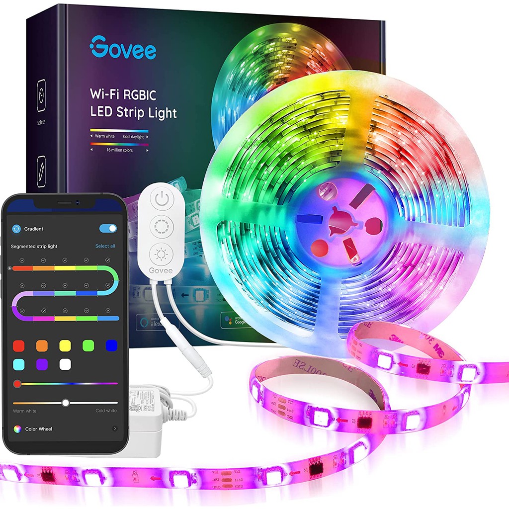 LED Strip Lights RGBIC, WiFi Wireless 