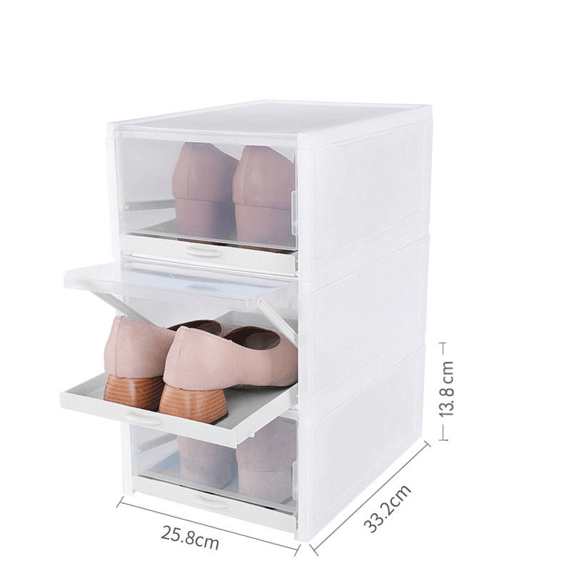 Shoe Box Simple Transparent Sliding Shoe Rack Shoe Cabinet Household Door Plastic Drawer Shoe Shoe Box Shopee Malaysia