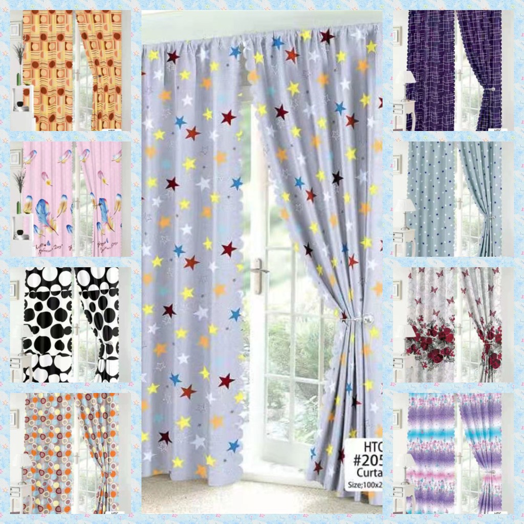 cutain online shop CURTAIN WINDOW OR DOOR HOME SIZE 100*210CM DECORATION HOME LIVING HOME DECOR